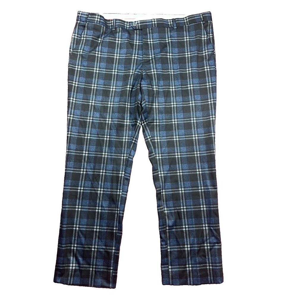 Barabas Dress Casual Pants Mens 44x32 Plaid Check Preppy Pants